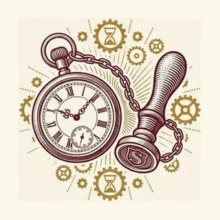 Taschenuhr mit Siegelstempel — Vignette
